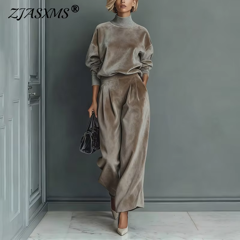 Taupe Velvet Lounge Set